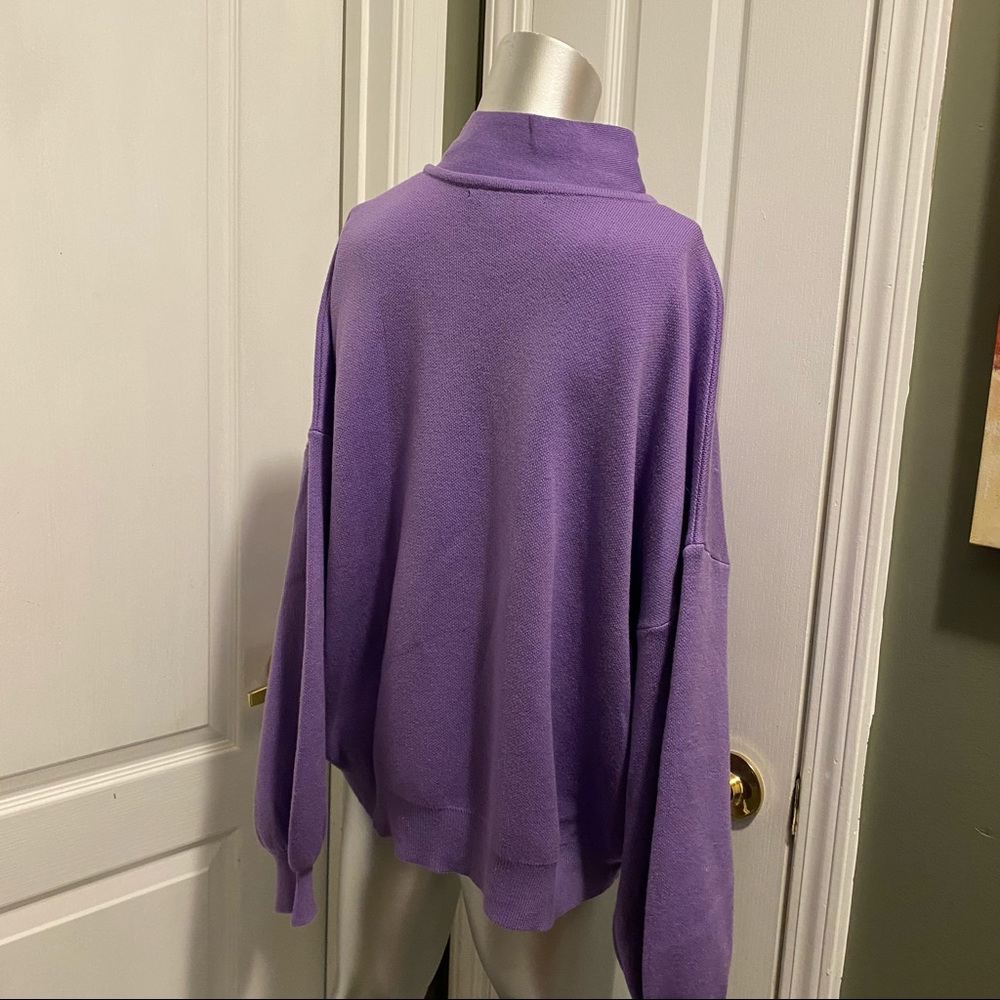 Eloquii Knit Tie Neck Sweater Blouse In Lavender Aura 18 20 Plus Size Pu… - Picture 3 of 11